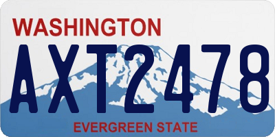 WA license plate AXT2478