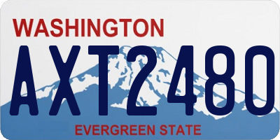 WA license plate AXT2480