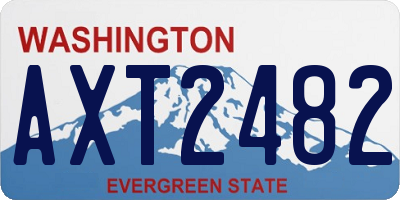 WA license plate AXT2482