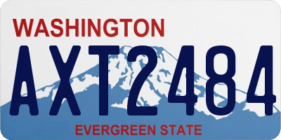 WA license plate AXT2484