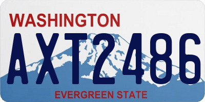 WA license plate AXT2486