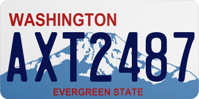 WA license plate AXT2487