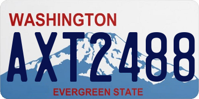 WA license plate AXT2488