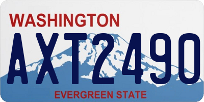 WA license plate AXT2490