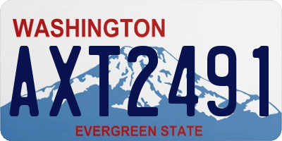 WA license plate AXT2491