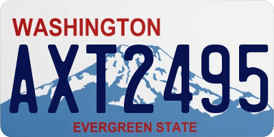 WA license plate AXT2495