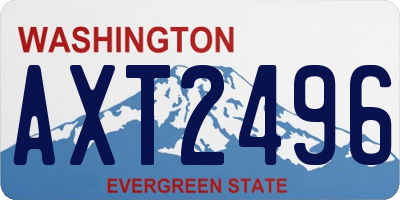 WA license plate AXT2496