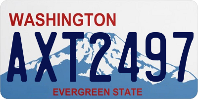 WA license plate AXT2497