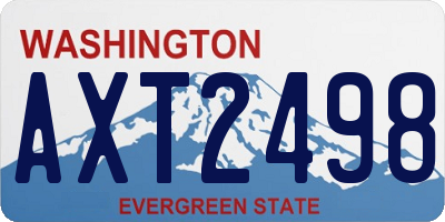 WA license plate AXT2498