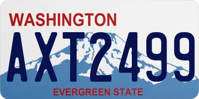 WA license plate AXT2499