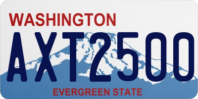 WA license plate AXT2500