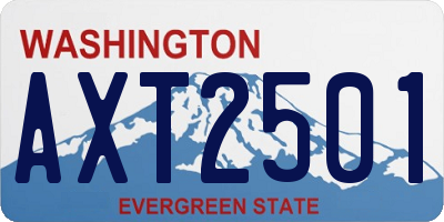 WA license plate AXT2501