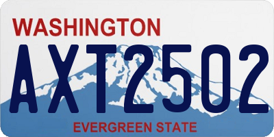 WA license plate AXT2502
