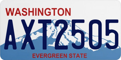WA license plate AXT2505