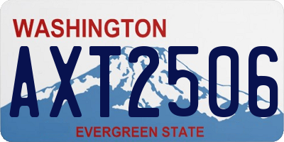 WA license plate AXT2506