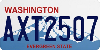 WA license plate AXT2507