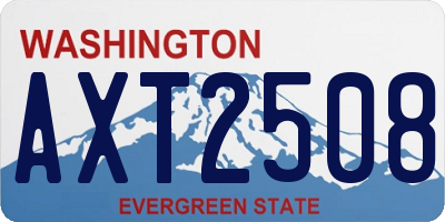 WA license plate AXT2508