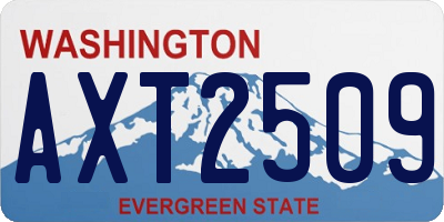 WA license plate AXT2509