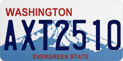 WA license plate AXT2510