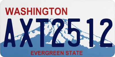 WA license plate AXT2512