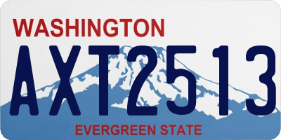 WA license plate AXT2513