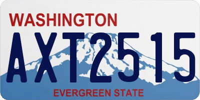 WA license plate AXT2515