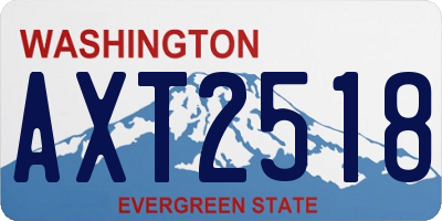 WA license plate AXT2518