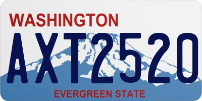 WA license plate AXT2520