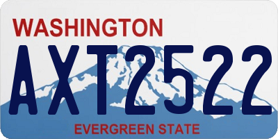 WA license plate AXT2522