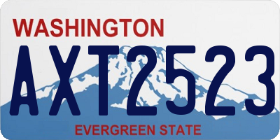 WA license plate AXT2523