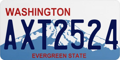 WA license plate AXT2524