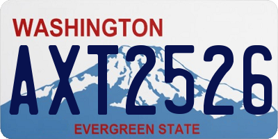 WA license plate AXT2526