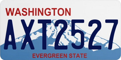 WA license plate AXT2527