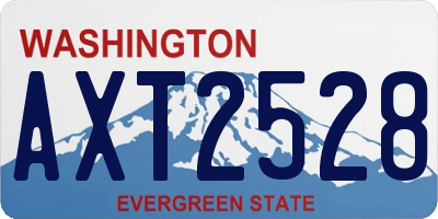 WA license plate AXT2528