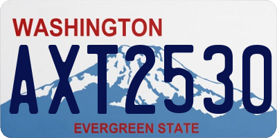 WA license plate AXT2530