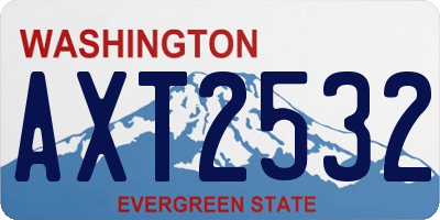 WA license plate AXT2532