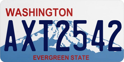 WA license plate AXT2542