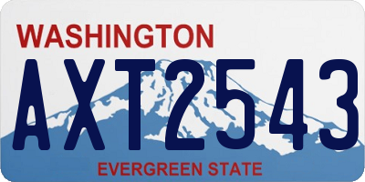 WA license plate AXT2543