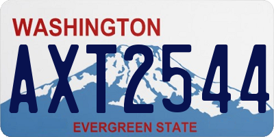 WA license plate AXT2544
