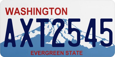 WA license plate AXT2545