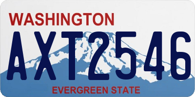 WA license plate AXT2546