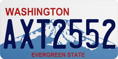 WA license plate AXT2552