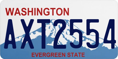 WA license plate AXT2554