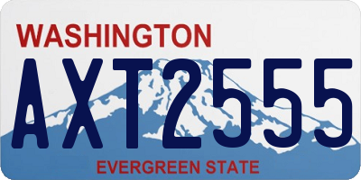 WA license plate AXT2555