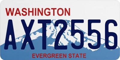 WA license plate AXT2556