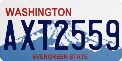 WA license plate AXT2559