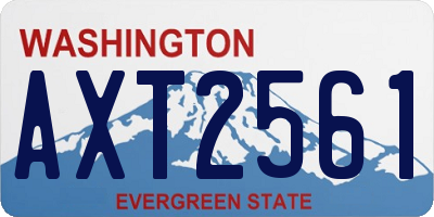 WA license plate AXT2561