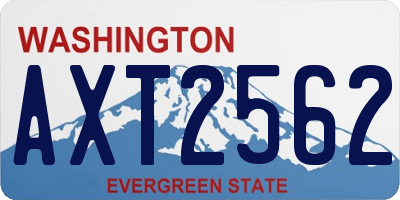 WA license plate AXT2562
