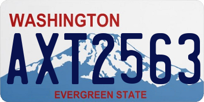 WA license plate AXT2563