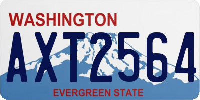 WA license plate AXT2564